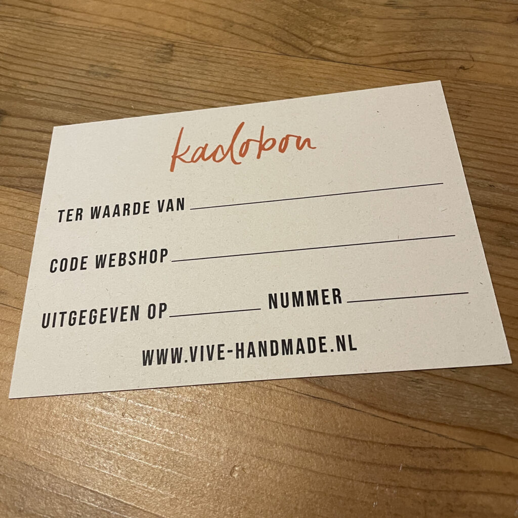 Kadobon fysieke winkel van Vive!